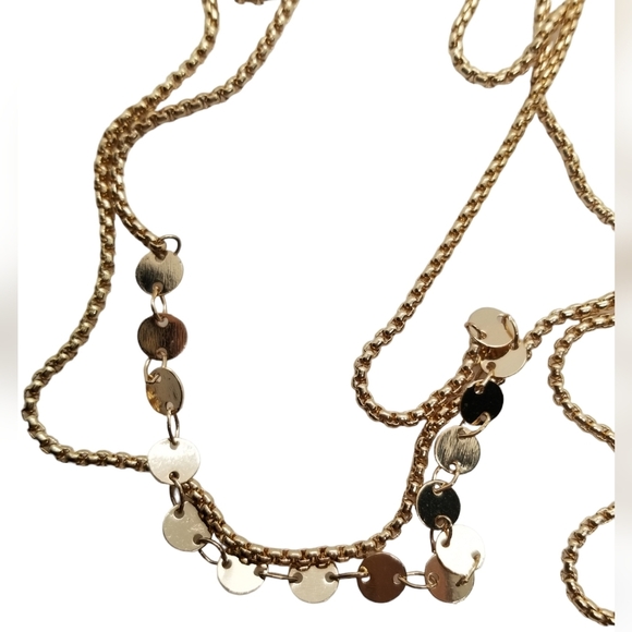 NINE WEST NWT LAYERED GOLDTONED TASSEL & BAR PENDANT NECKLACE - Picture 4 of 6